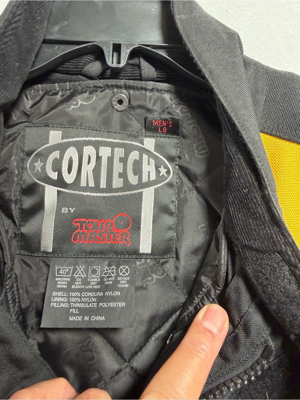 Cortech Tour Master Advanced Sport Jacket L Black Yellow Liner Moto - Picture 2 of 12
